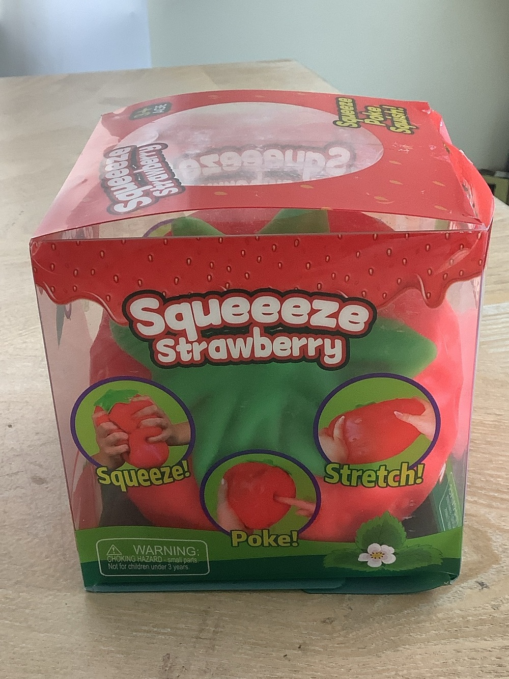 Squeeze Strawberry Stress Toy - Red by Squeeze